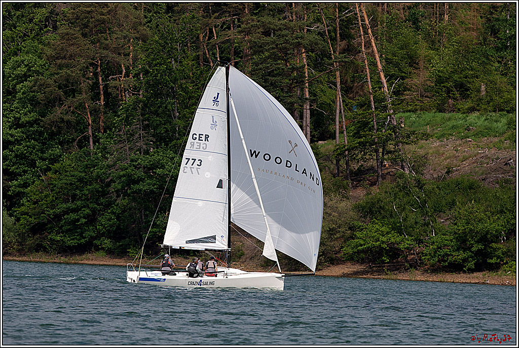 J70 - WOODLAND, 12.06.2021 Segelboot; Segeln; Woodland; Spinnaker; J70; Sorpesee; Sauerland